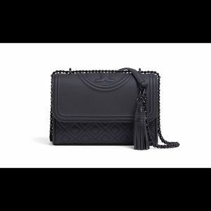 Tory Burch FLEMING MATTE SMALL SHOULDER BAG black